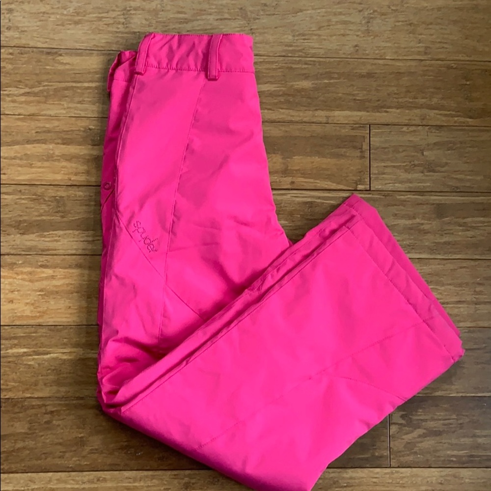 SPYDER Girls Hot Pink Snow Pants Sz 14
